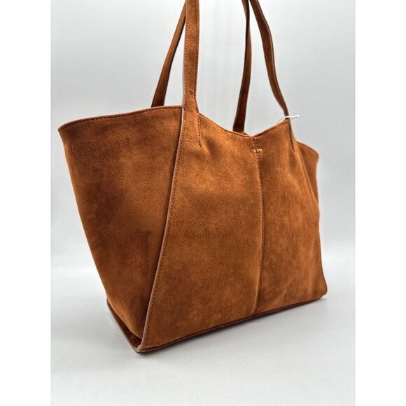 JW PEI Kiana suede women's large tote purse + Dust bag Brown - Picture 5 of 9